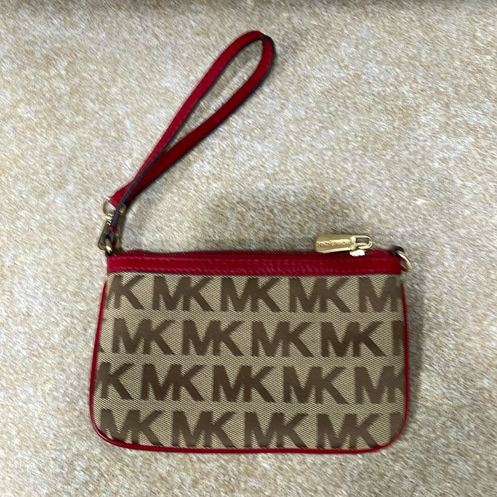 MICHAEL Michael Kors Signature Jacquard Wristlet